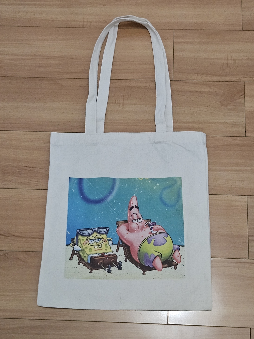 SpongeBob & Patrick Graphic Canvas Tote Bag